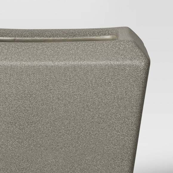 9.84" Square Planter Pot  - Charcoal Gray Ceramic - Threshold Studio McGee - Picture 4 of 7